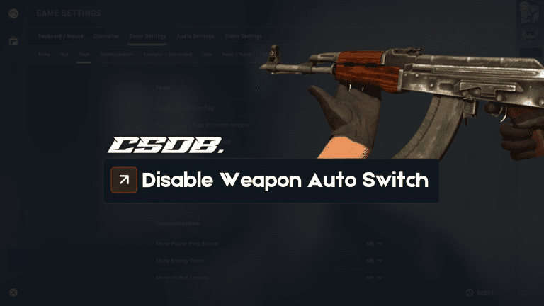 How To Disable Auto Weapon Switch In CS:GO