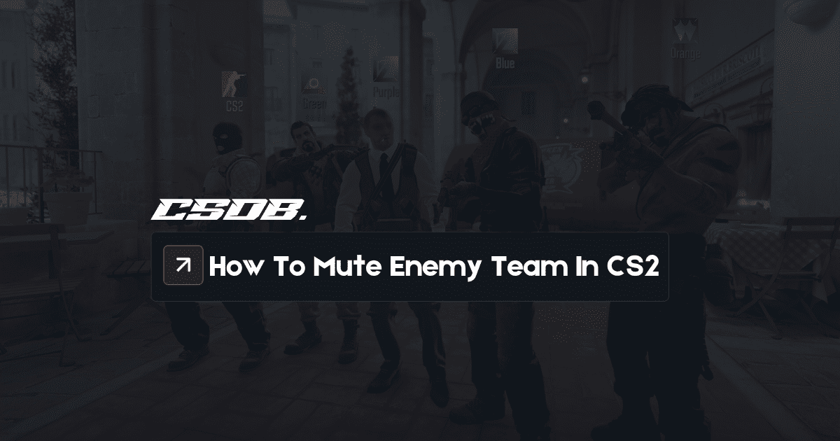 How To Mute Enemy Team In CS2/CSGO