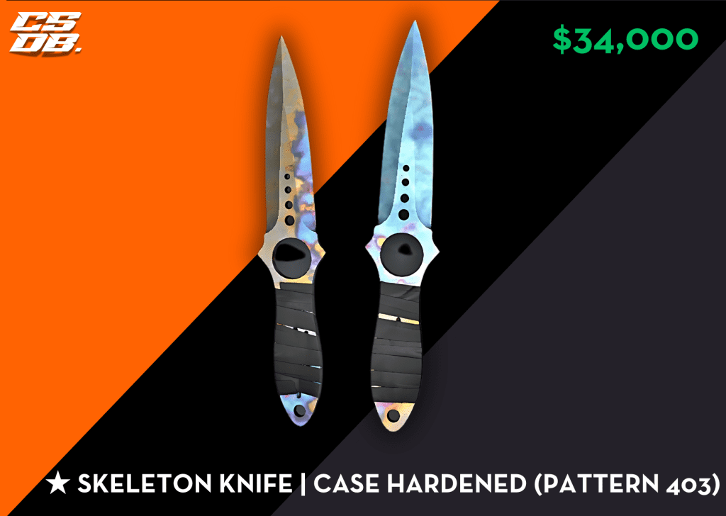 Skeleton Knife _ Case Hardened Pattern 403 $34000