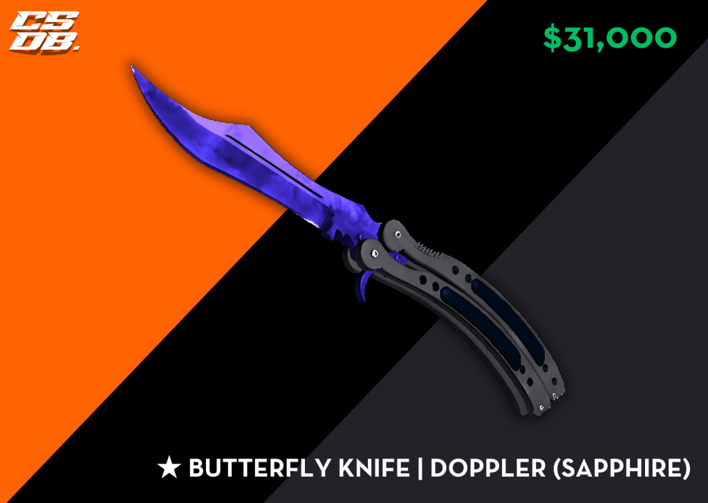 Butterfly Knife _ Doppler Sapphire $31000