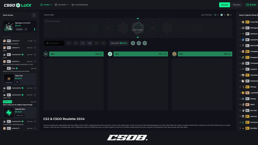 CSGOLuck - Roulette Screenshot